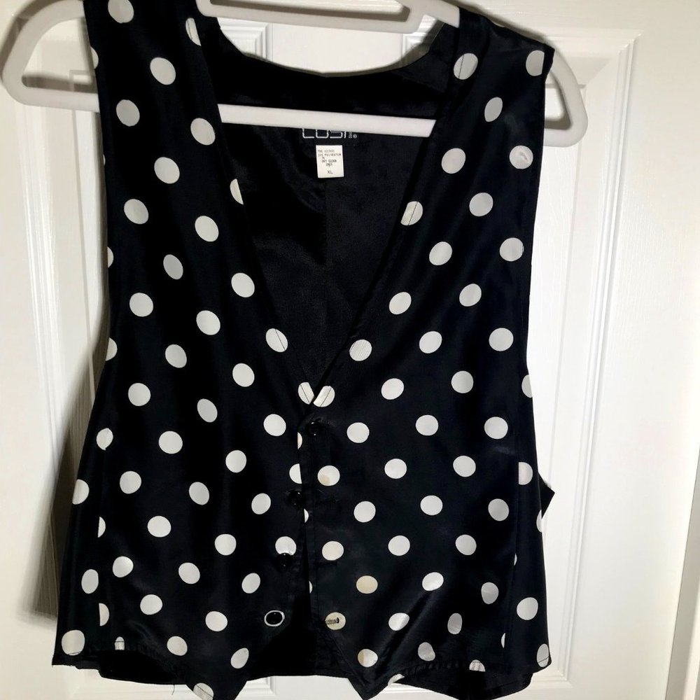 Vintage Retro Polka-Dot Vest